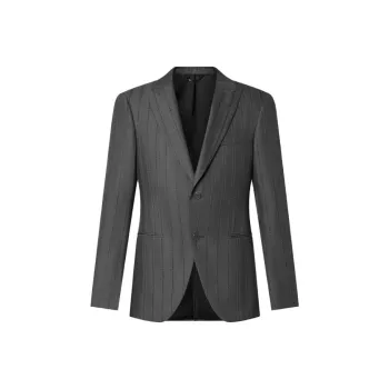 LOUIS VUITTON Single-Breasted Wool Pont Neuf Cutaway Jacket