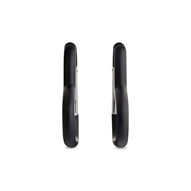 Balenciaga Aluminum Brass Earrings Women's Black-2