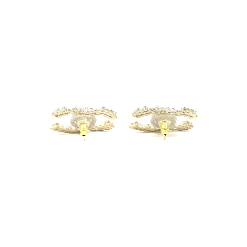 CHANEL 22c Early Spring Earrings Women's Light Gold-1