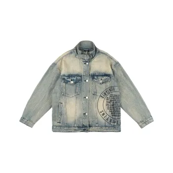XINYINSU Denim Jacket Spring And Autumn Unisex Blue