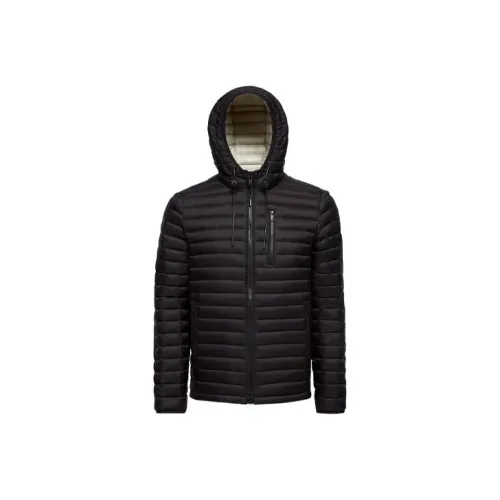 Moose Knuckles SS21 Solid Color Hooded Down Jacket Men's Black