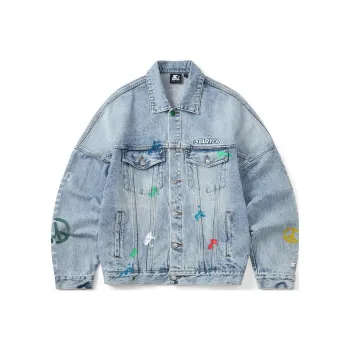 STARTER Denim Jackets Unisex Denim Light Blue