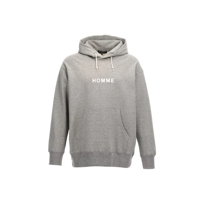 COMME Des GARCONS HOMME PLUS Logo Printed Jersey Hoodie-0