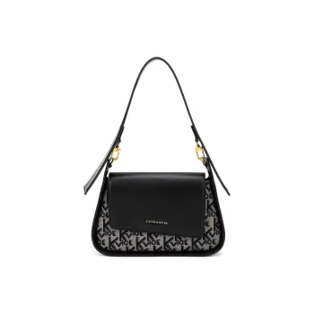 CLEVER& KETCH PU Underarm Crossbody Bag, Shoulder Bag Women's Black/Ecru/Brown