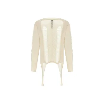 RICK OWENS Long Sleeved Distressed Knitted Top