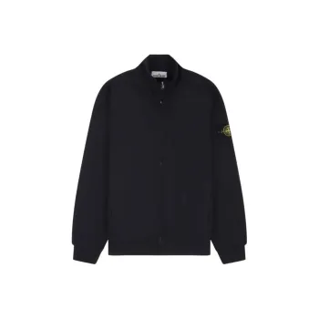 STONE ISLAND Logo Patch Zip Up Sweatshirt