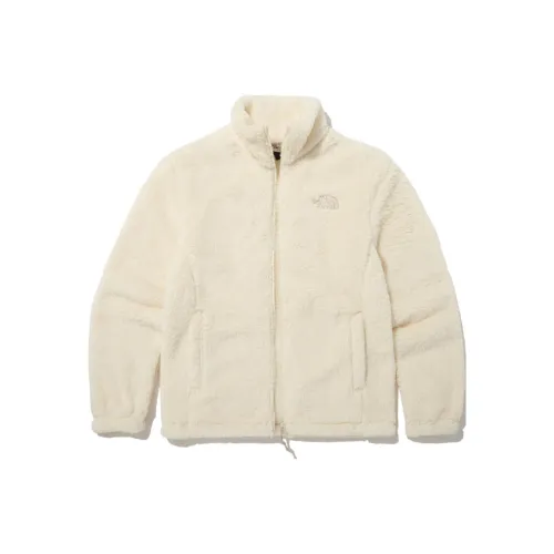 THE NORTH FACE Comfy Flex Zip Up Fleece Jacket Cream Korea Version