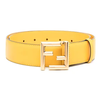 FENDI Leather Belts Women's Yellow