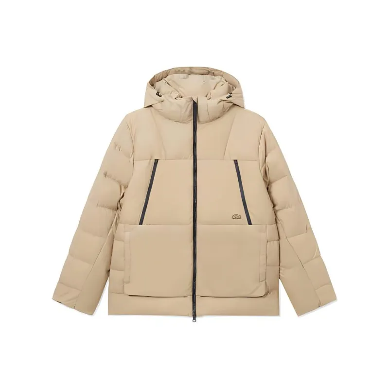 LACOSTE Down Jacket Men's Milk Coffee-0
