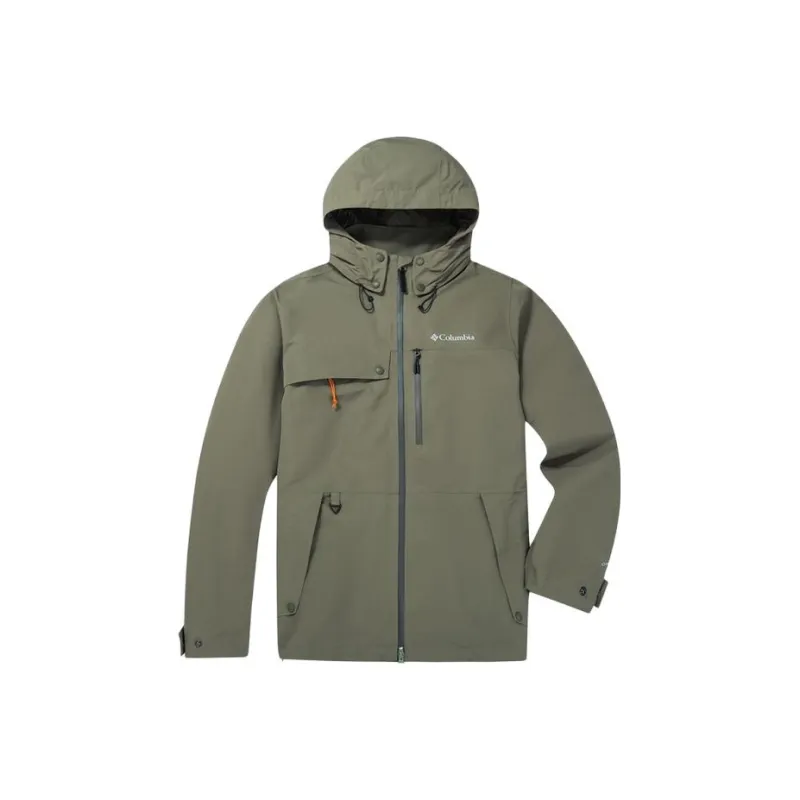 Columbia Waterproof And Windproof Windbreaker Jacket Men's Green-0
