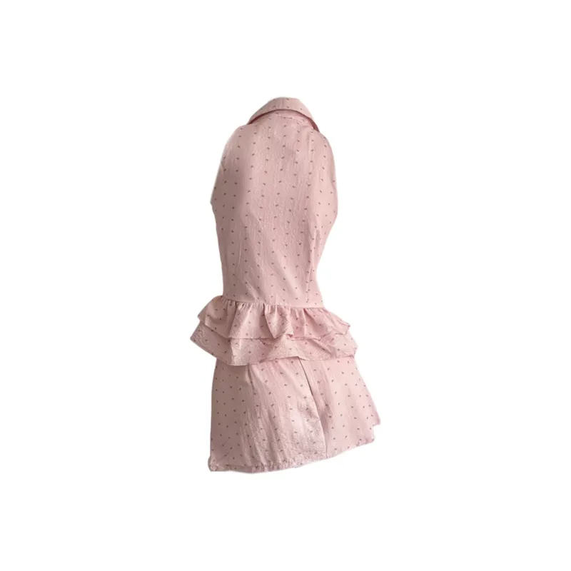 Fashion Skirt Set Women's Pink Shades-1