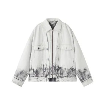 Organic Emotion Denim Jackets Unisex Washed Blue