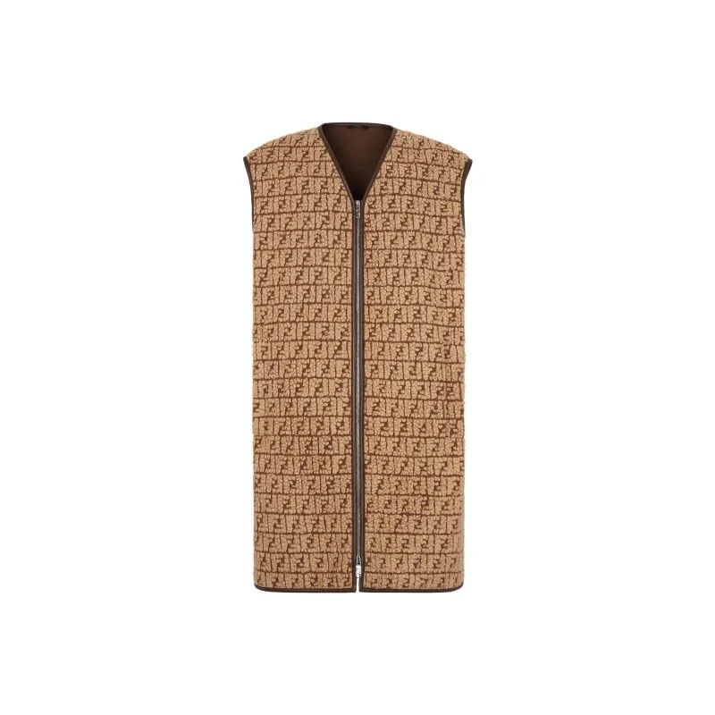 FENDI FF monogram Fleece Gilet-0