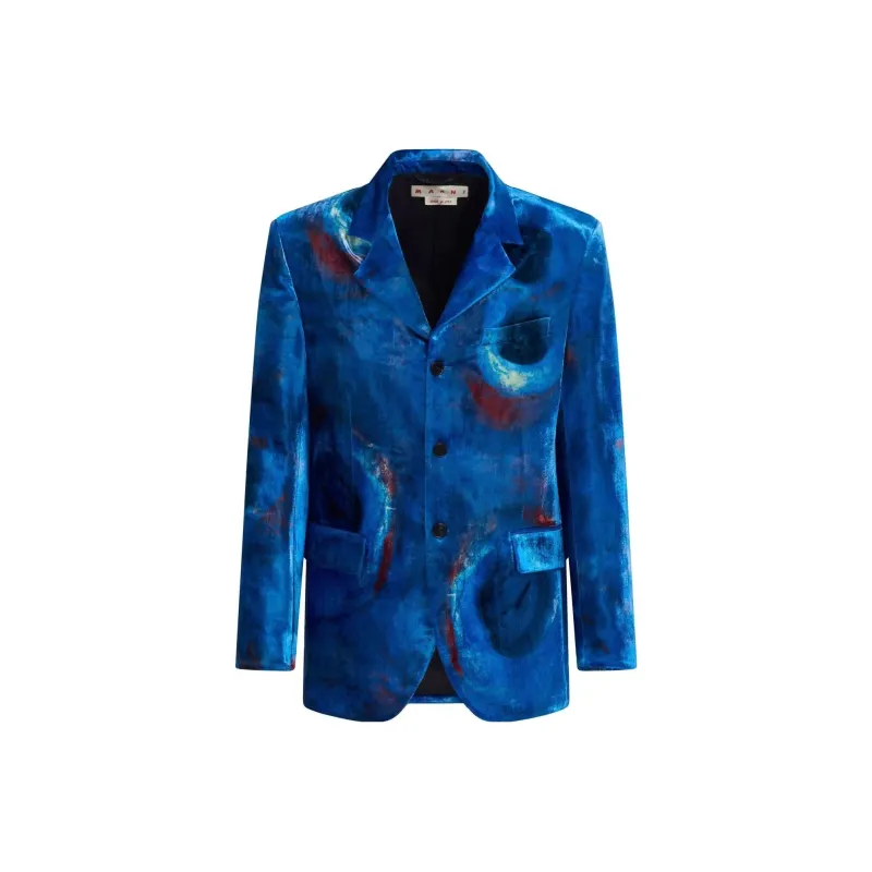 MARNI Painterly print Single breasted Blazer-0