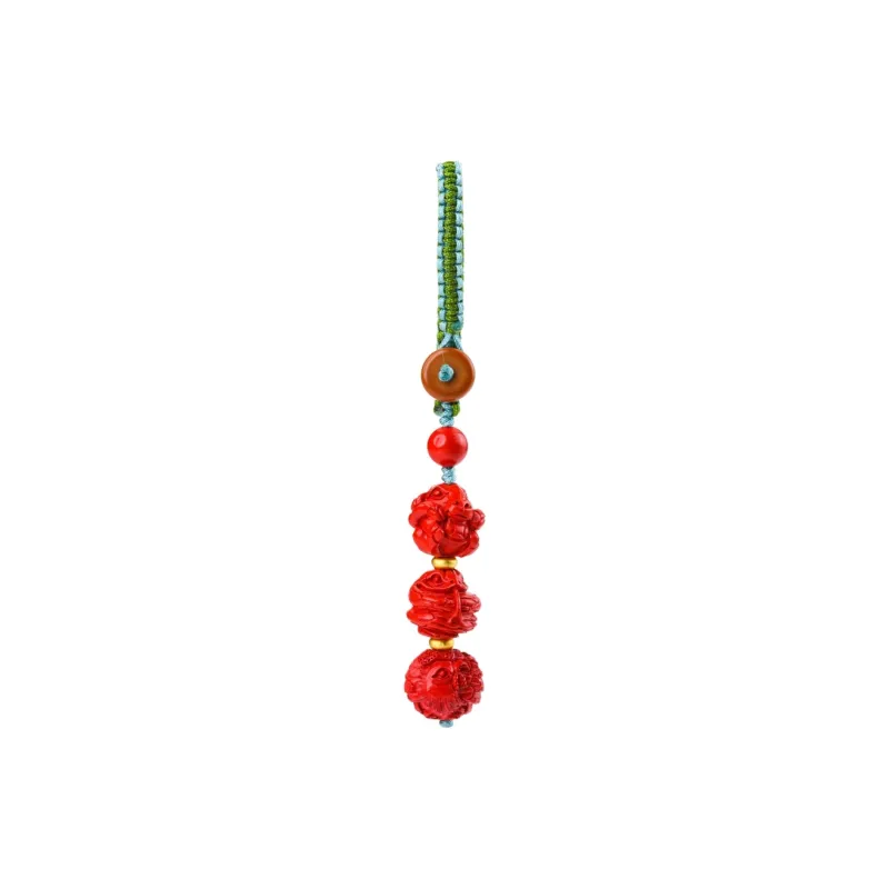 TIANTAISHAN Reconstructed Cinnabar Ornaments Unisex-2
