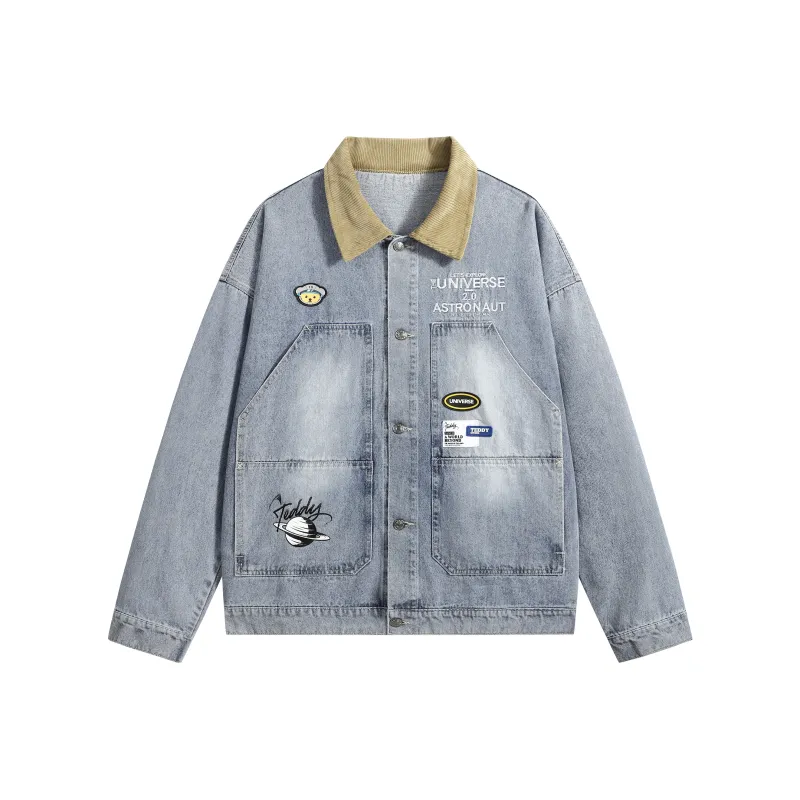 Teddy Bear Collection Denim Jackets Unisex-6