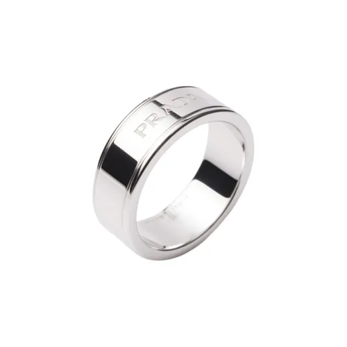 PRADA 925 Sterling Silver Rings Men's Silver