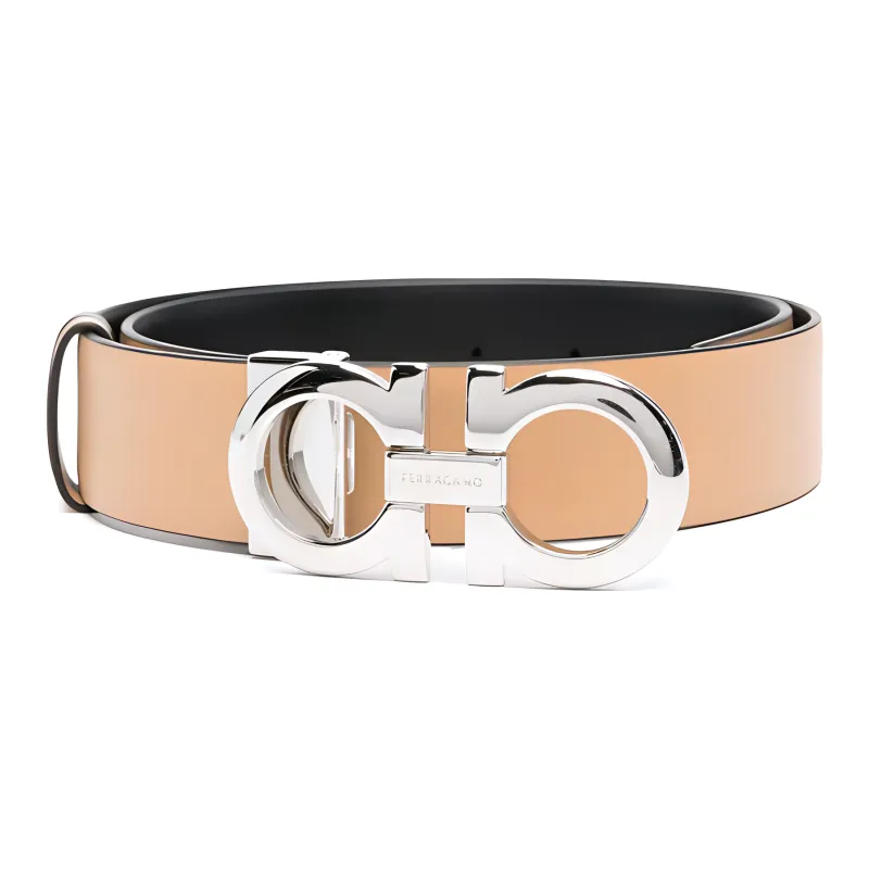 Ferragamo Gancini-buckle Reversible Leather Belt-0