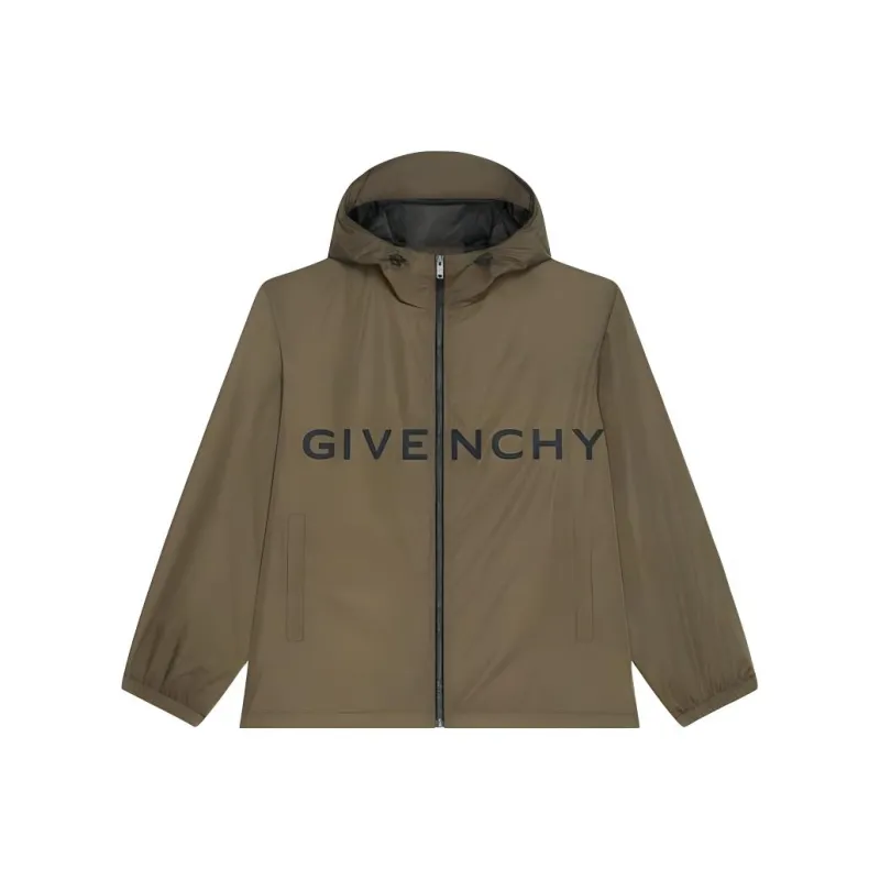 Givenchy Logo Printed Hooded Windbreaker-0
