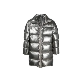 Rick Owens X MONCLER GENIUS RICK OWENS Co brand Down Jackets Unisex Silver