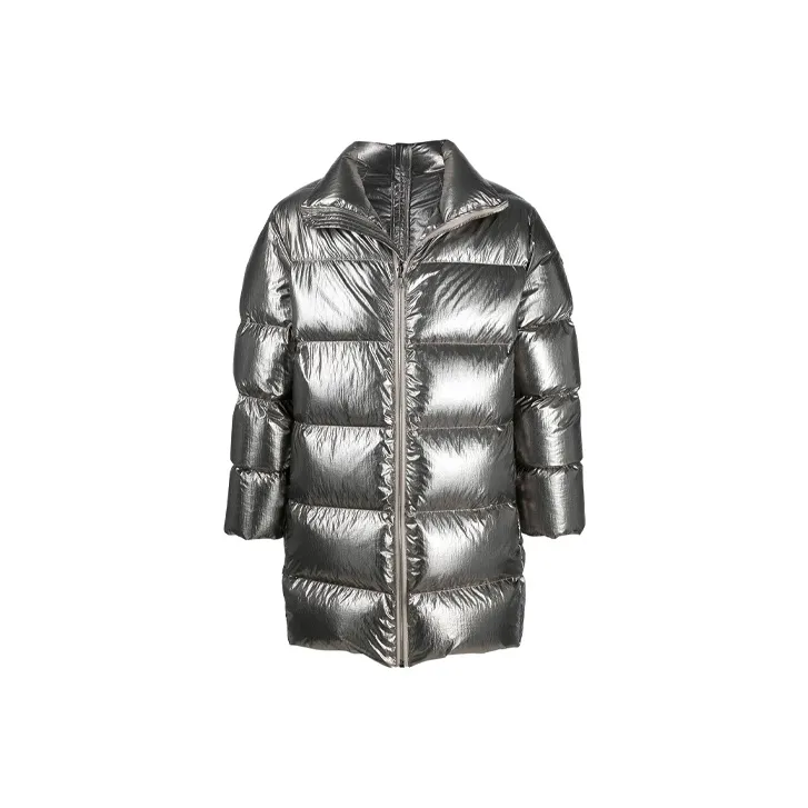 Rick Owens X MONCLER GENIUS RICK OWENS Co brand Down Jackets Unisex Silver-0