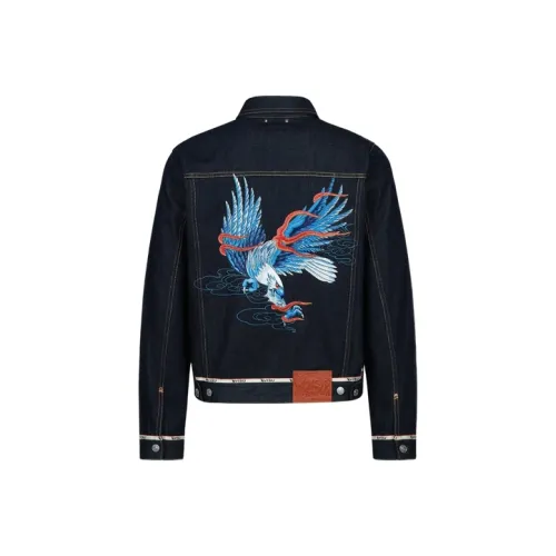 EVISU Denim Jacket Men
s Denim Blue