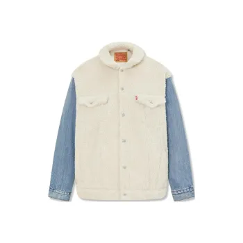 Levis Denim Jackets Men Blue White Multicolor
