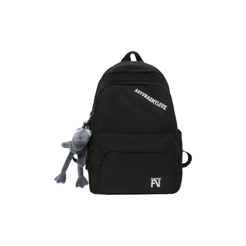 OUZIHUANG Nylon Backpack Unisex Black/Ecru/Red/Blue