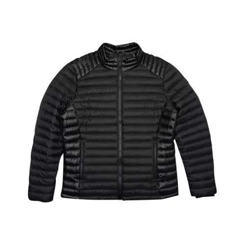 Moose Knuckles SS21 Solid Color Stand Collar Down Jacket Men's Black