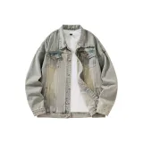 Blue Denim Washed White