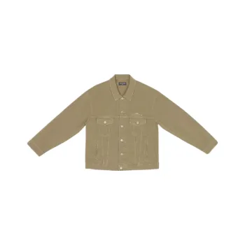 Balenciaga Denim Jackets Men Brown