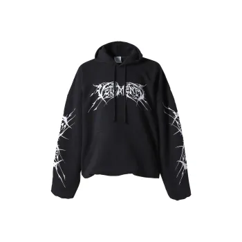 Vetements Graphic Printed Drawstring Hoodie