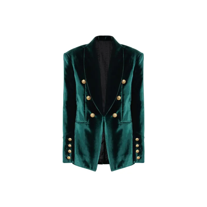 BALMAIN FW22 Business Suits Coats Men's Green-0