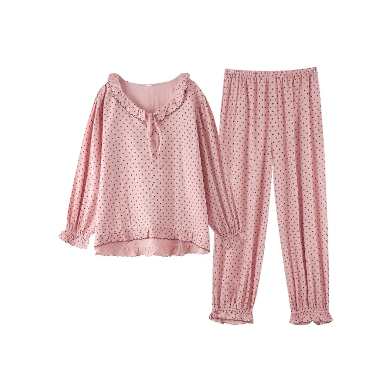 ZumashL Pajama Set Women's Polka Dot Cat-0