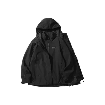Jack Wolfskin Hiking Waterproof And Windproof 3 in 1 Windbreaker Jacket Men's