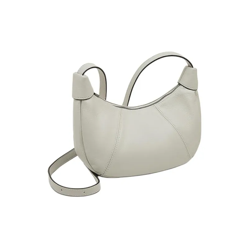 Old Man's Head Top Grain Cow Leather Crossbody Bag, Shoulder Bag Women's Black/White/Elephant Gray/Purple-6