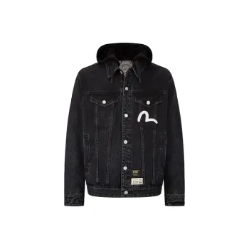 EVISU Denim Jackets Men Black