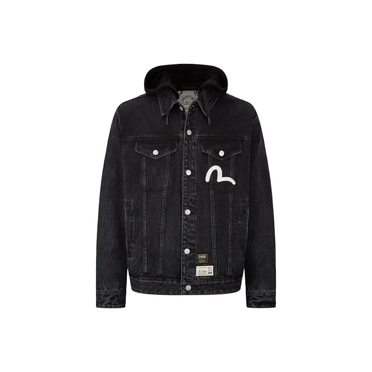 EVISU Denim Jackets Men Black-0