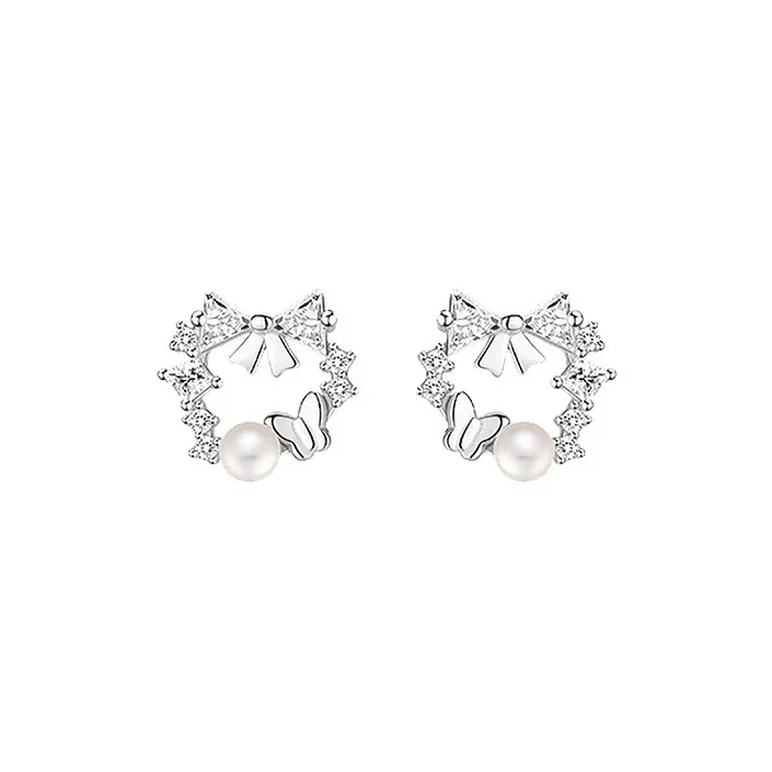GIFT&CO S925 Silver Stud Earrings Women's-0
