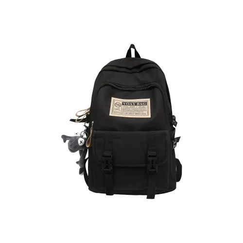 OUZIHUANG Nylon Backpack Unisex Black/White/Gray/Red/Blue