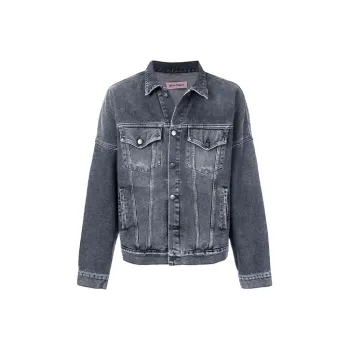 PALM ANGELS Denim Jackets Men Black