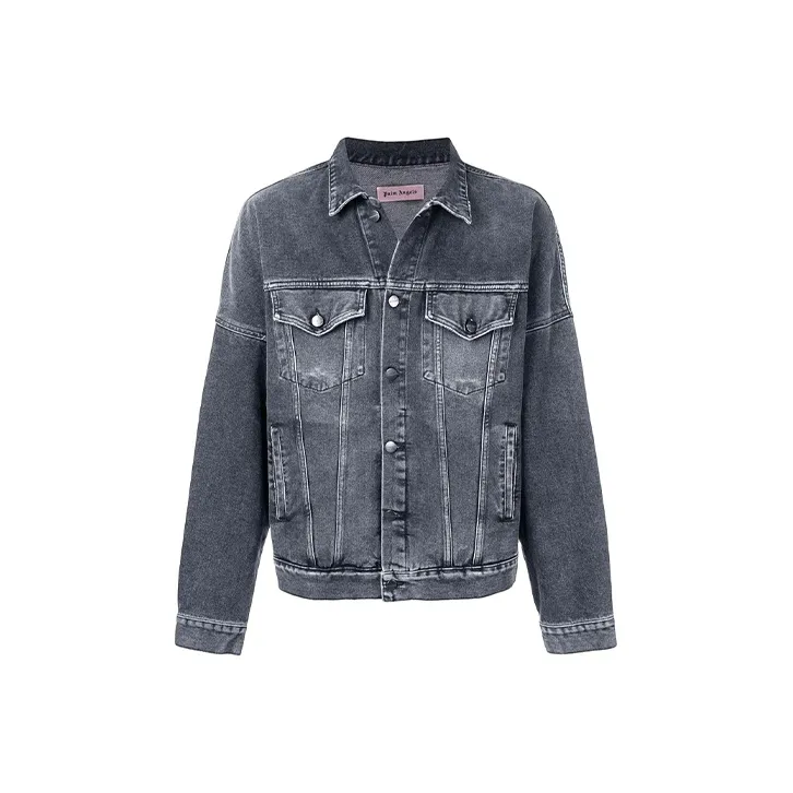 PALM ANGELS Denim Jackets Men Black-0