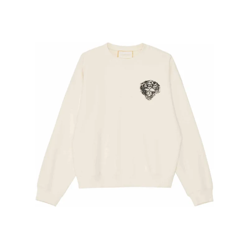 Ed Hardy Sweatshirt Unisex Ivory White-0