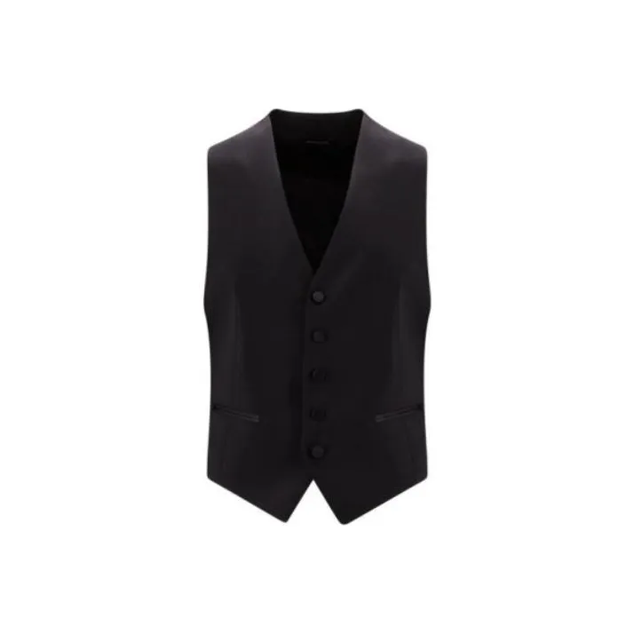 Tagliatore Button down Cotton Waistcoat-0