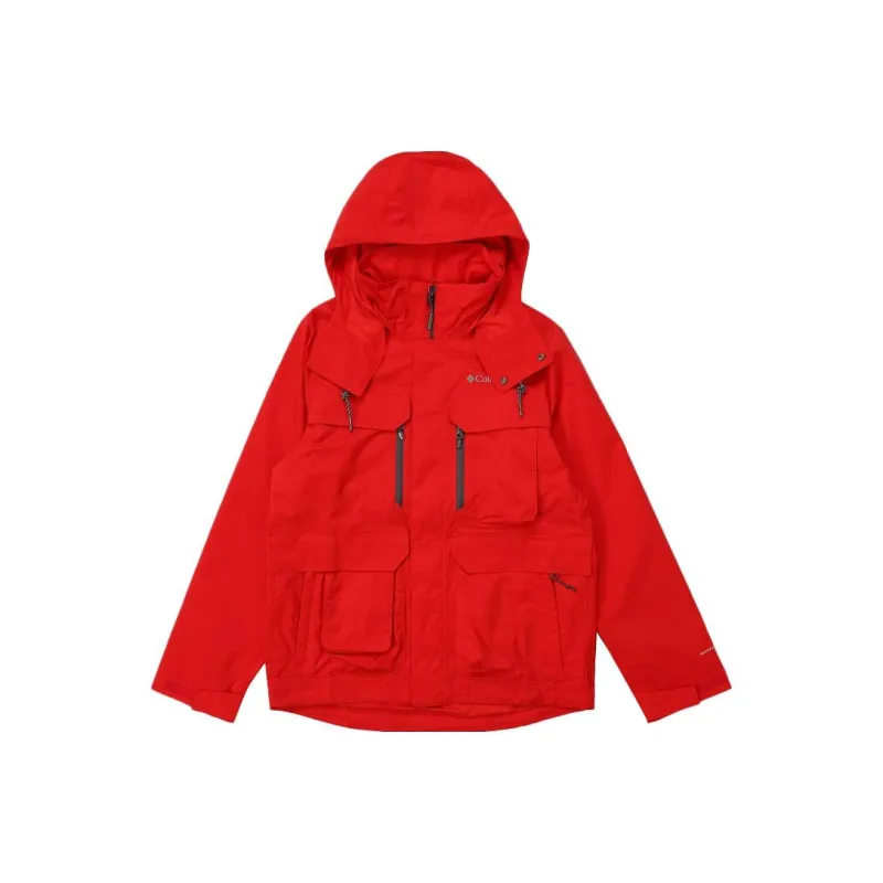 Columbia Moderate Single-Layer Windbreaker Jacket Spring And Autumn Men's Red-0