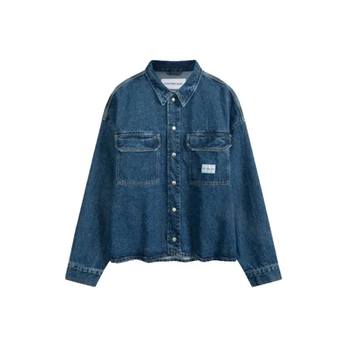 CALVIN KLEIN Denim Jacket Men's Denim Dark Blue