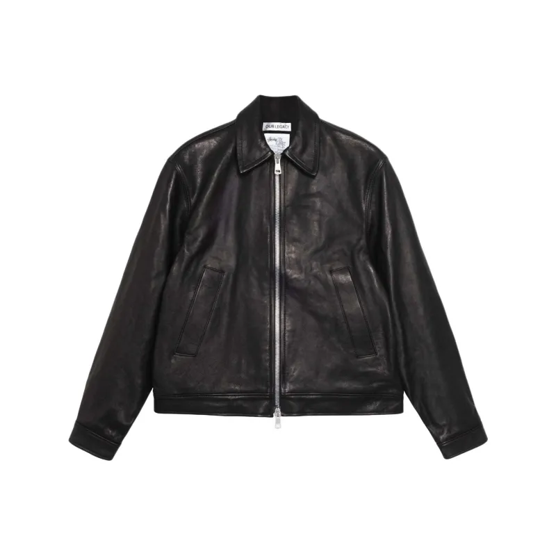 Stussy X Our Legacy Work Shop Blouson Leather Jacket-0