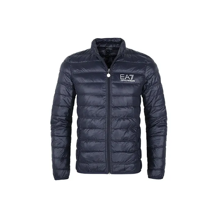 EMPORIO ARMANI Logo Printed Zipped Puffer Jacket-0