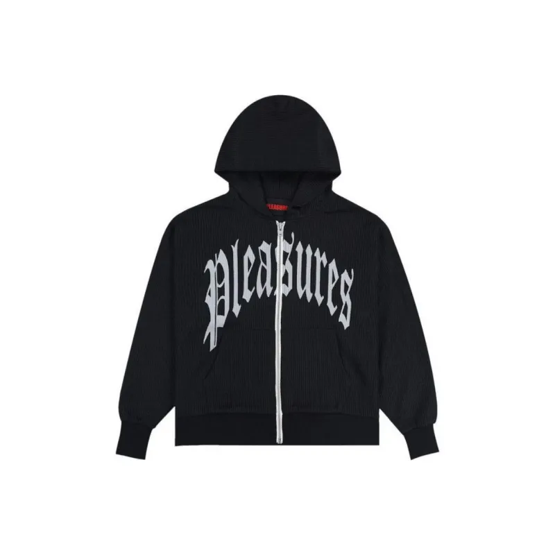 PLEASURES Twitch Knitted Zip Hoodie-0