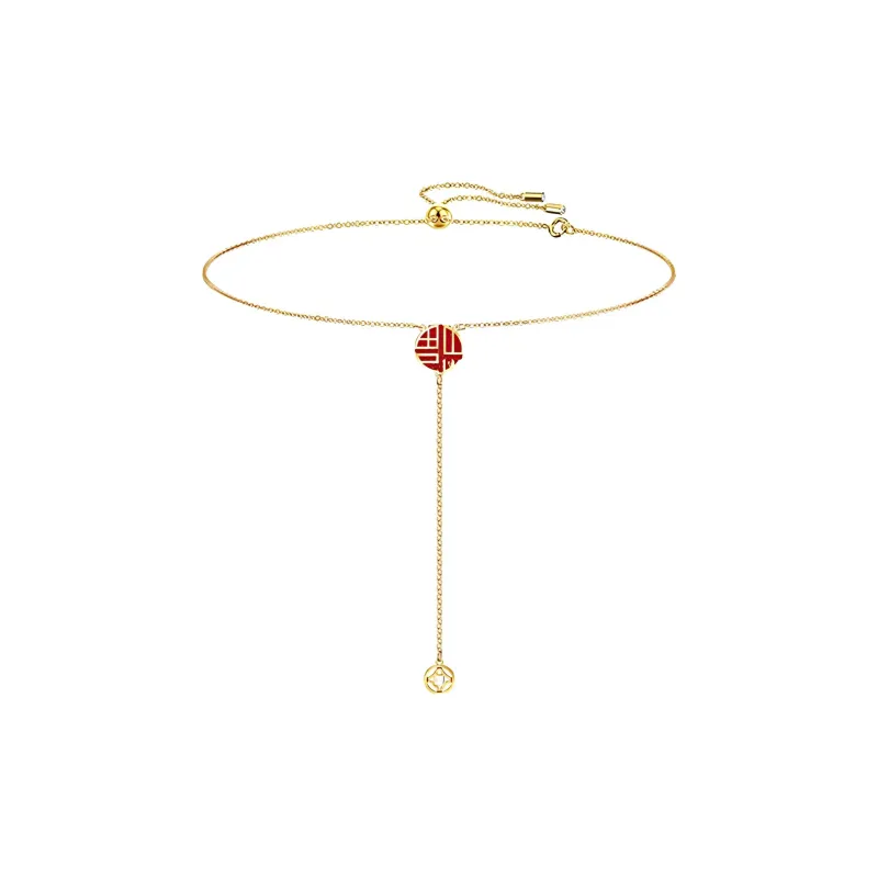 Swarovski Full Blessing Necklaces Women's Gold-0